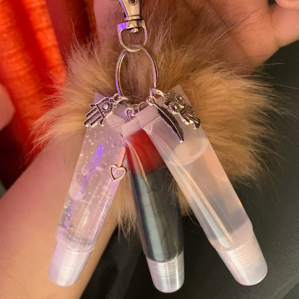 Lip gloss keychain